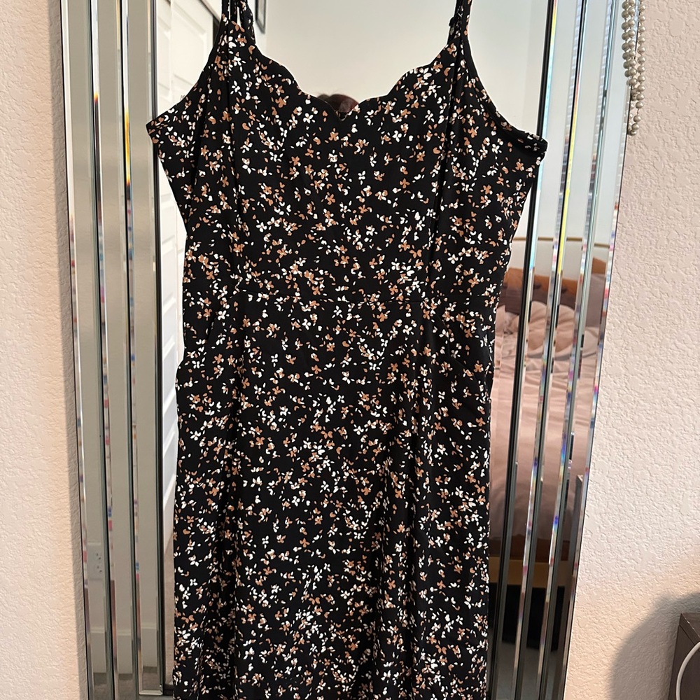 Floral Black Dress